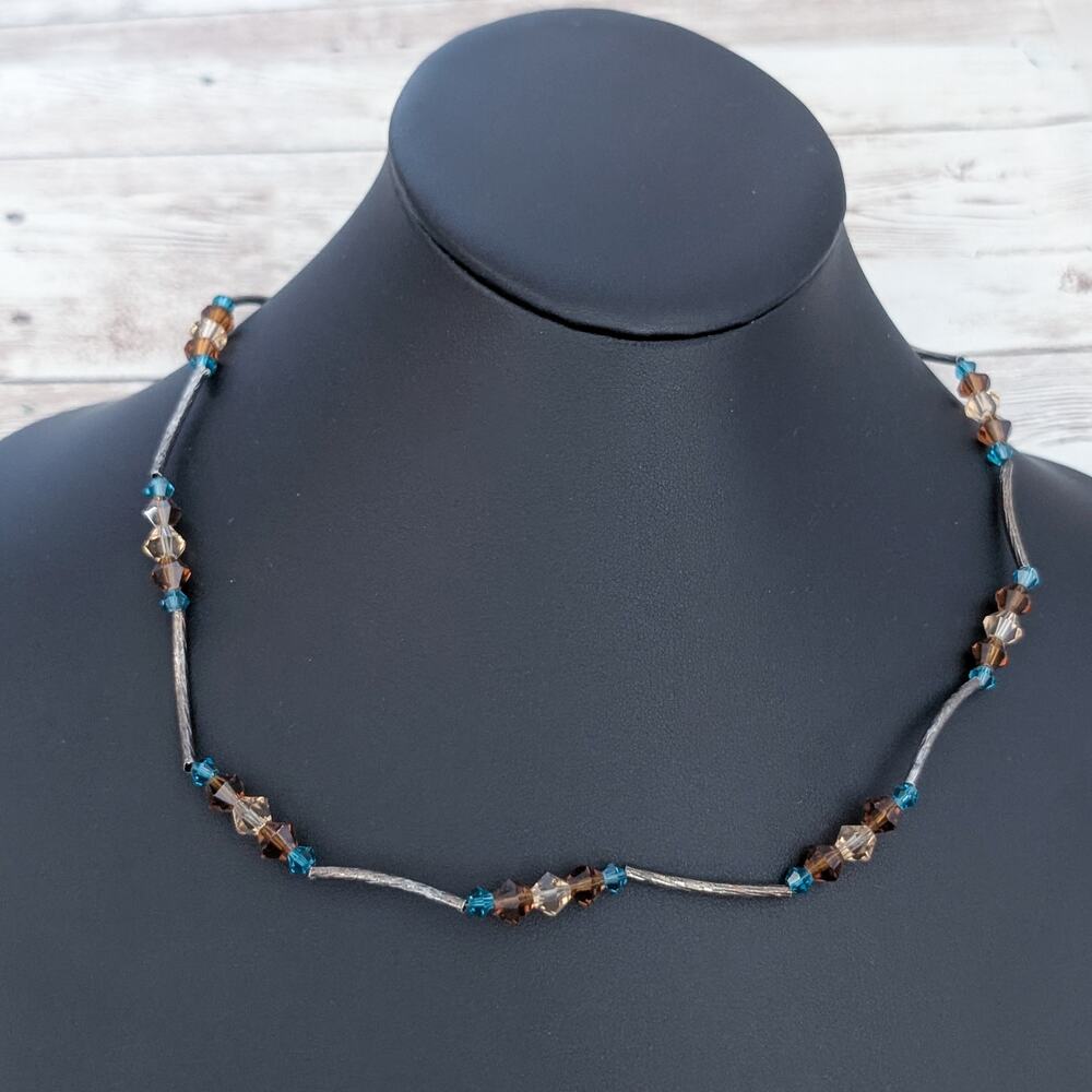 Vintage Necklace - Beaded - Heavy Tarnish